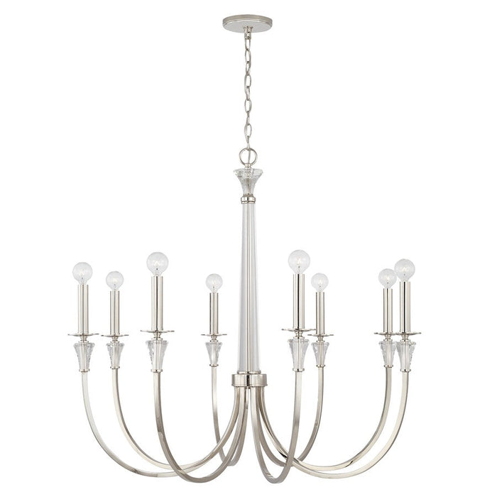 Capital Lighting Laurent Chandelier in Polished Nickel