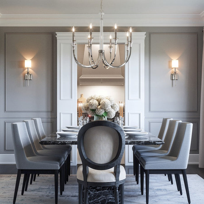 Capital Lighting Laurent Chandelier in Polished Nickel