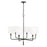 Capital Lighting Beckham 6 Light Chandelier, Glossy Black/Brass