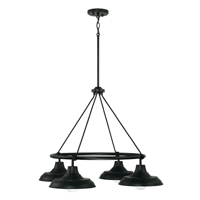 Capital Lighting Jones 4 Light Chandelier in Matte Black