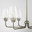 Capital Lighting Miller 6 Light Chandelier, Clear Ribbed