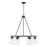 Capital Lighting Dillon 6 Light Chandelier in Matte Black/Clear - 442761MB-518