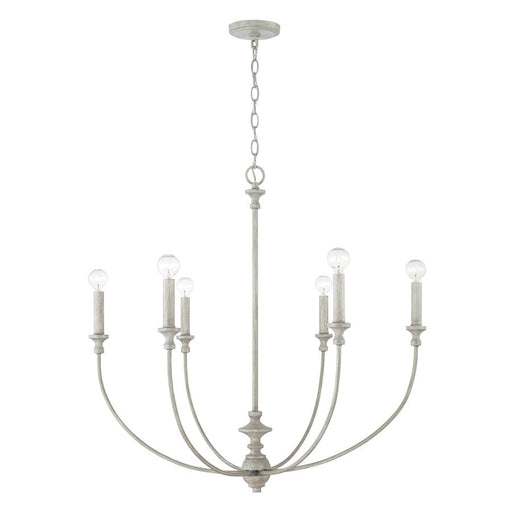 Capital Lighting Penelope 6 Light Chandelier in Painted Grey - 443061PY