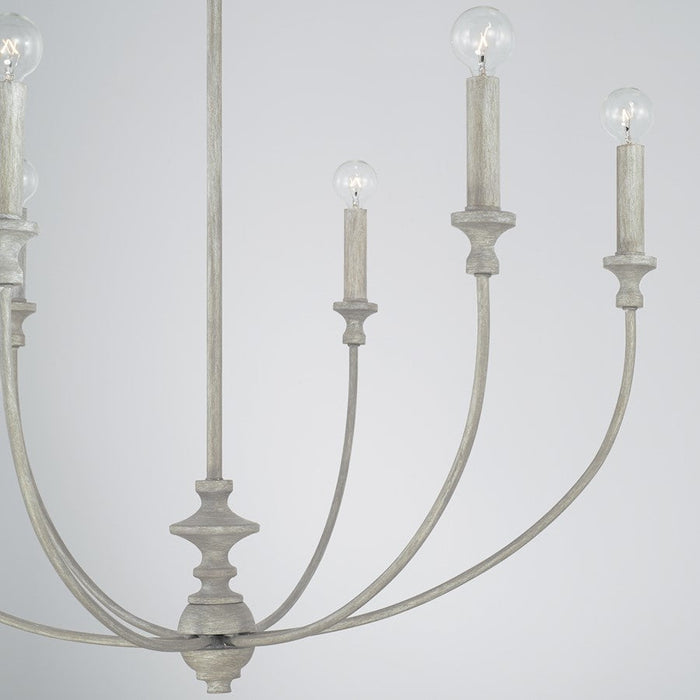 Capital Lighting Penelope 6 Light Chandelier in Painted Grey