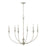 Capital Lighting Penelope 6 Light Chandelier in Painted Grey