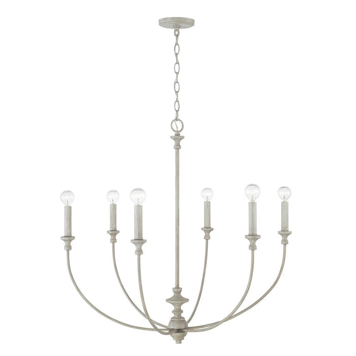 Capital Lighting Penelope 6 Light Chandelier in Painted Grey