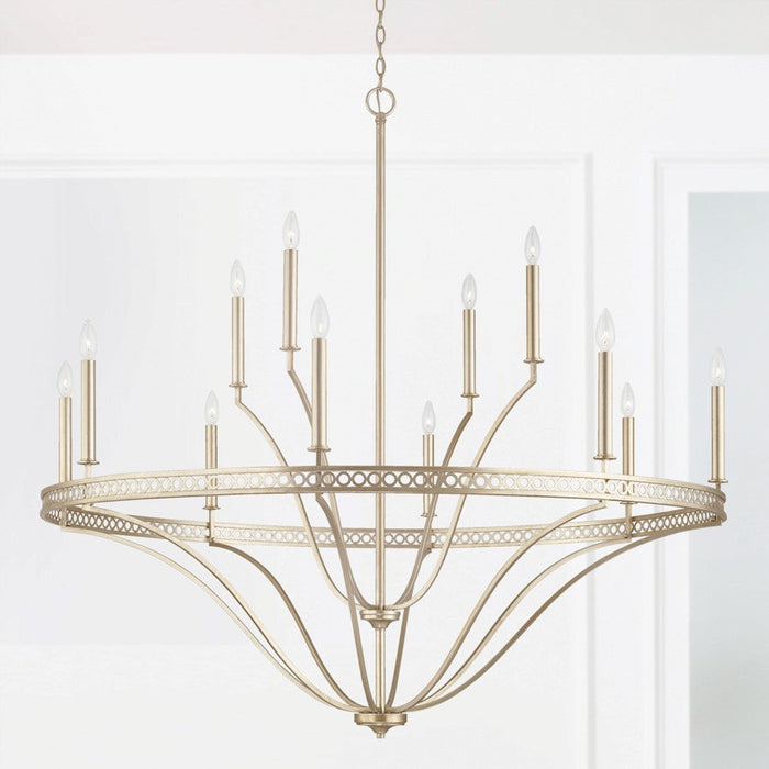 Capital Lighting Isabella 12 Light Chandelier in Winter Gold