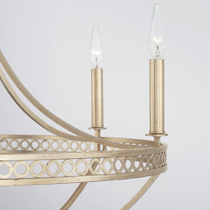 Capital Lighting Isabella 6 Light Chandelier in Winter Gold