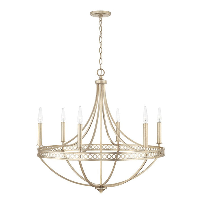 Capital Lighting Isabella 6 Light Chandelier in Winter Gold