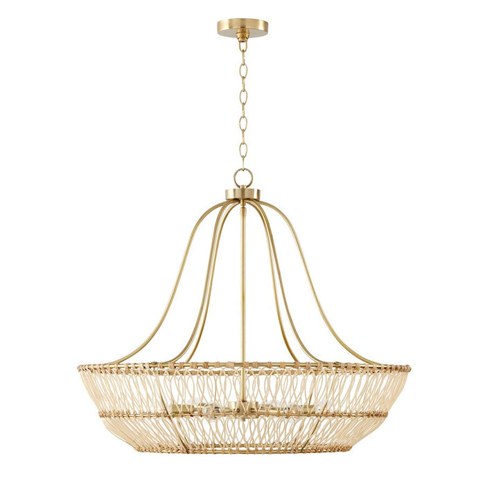 Capital Lighting Wren 6 Light Chandelier, Matte Brass - 444161MA