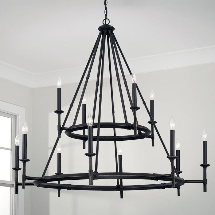 Capital Lighting Ogden Chandelier, Brushed Black Iron