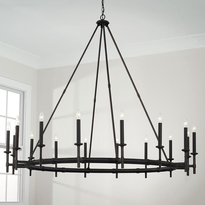 Capital Lighting Ogden Chandelier, Brushed Black Iron