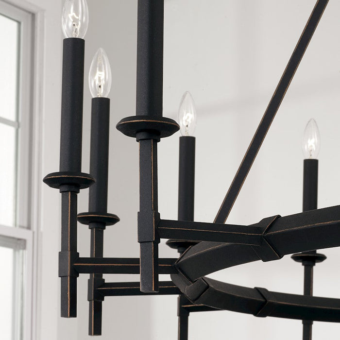 Capital Lighting Ogden Chandelier, Brushed Black Iron