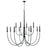 Capital Lighting Amara 12 Light Chandelier, Matte Black/Brass