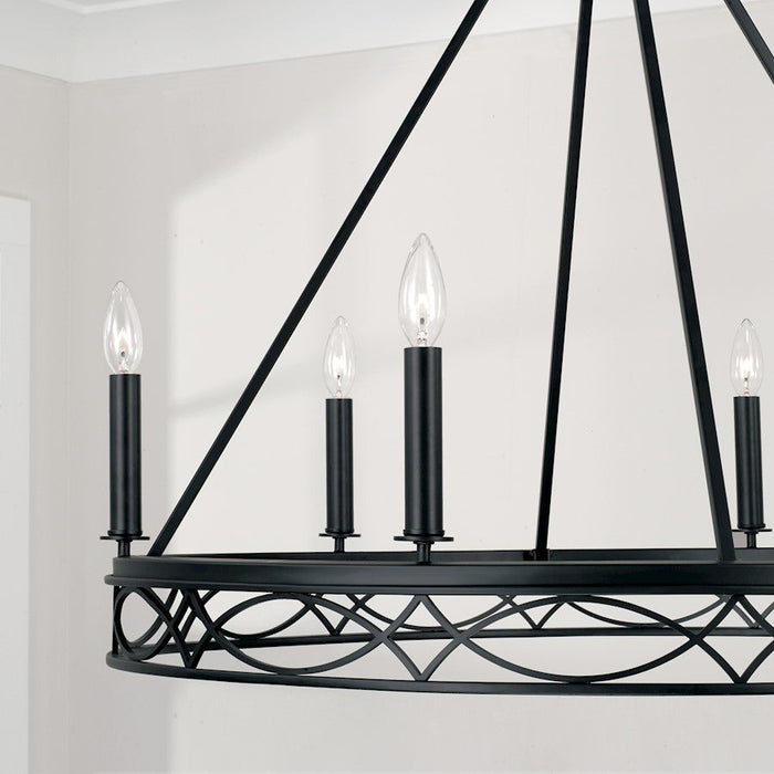 Capital Lighting Avery 6 Light Chandelier, Matte Black