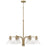 Capital Lighting Greer 6 Light Chandelier, Aged Brass/Clear - 445861AD-528