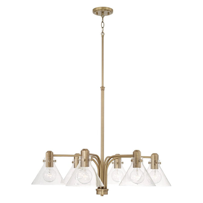 Capital Lighting Greer 6 Light Chandelier, Clear