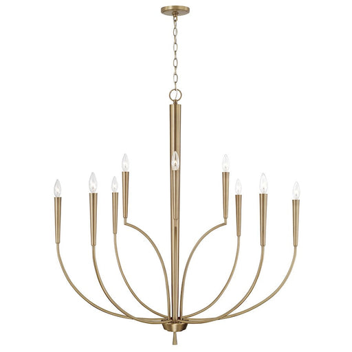 Capital Lighting Holden 10 Light Chandelier, Aged Brass - 445901AD