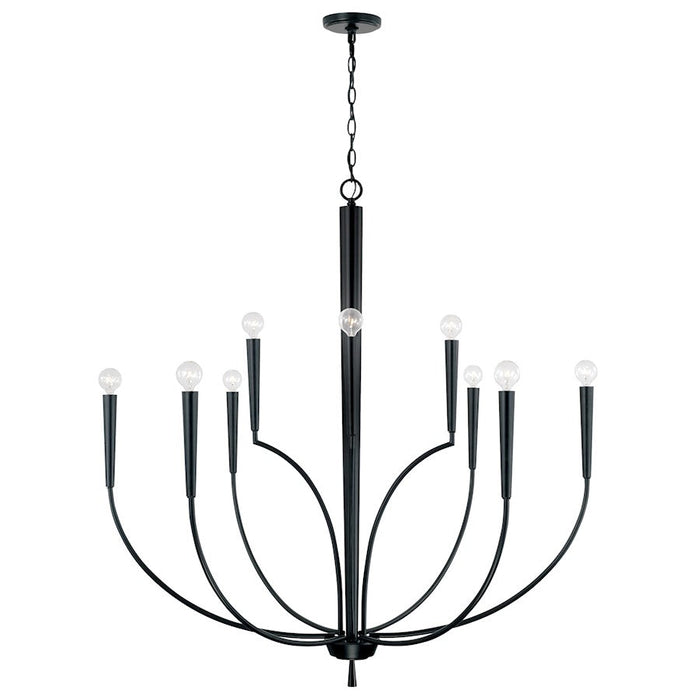 Capital Lighting Holden 10 Light Chandelier, Matte Black - 445901MB