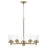 Capital Lighting Mason 5 Light Chandelier, Aged Brass/Clear - 446851AD-532