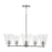 Capital Lighting Baker 5 Light Chandelier, Nickel/Clear Seeded - 446951BN-533