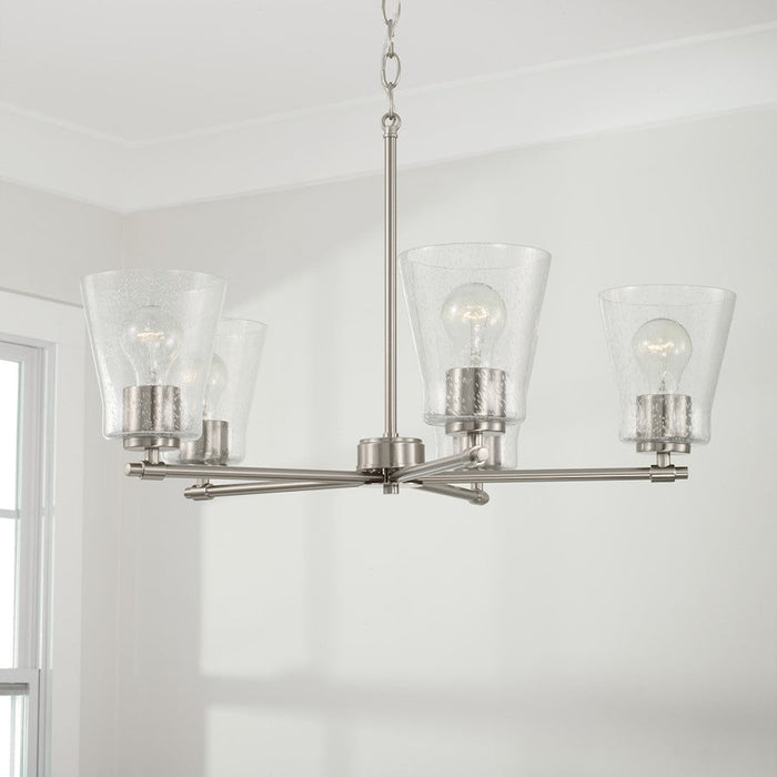 Capital Lighting Baker 5 Light Chandelier, Clear Seeded