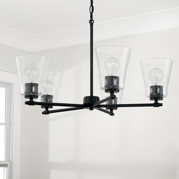 Capital Lighting Baker 5 Light Chandelier, Clear Seeded