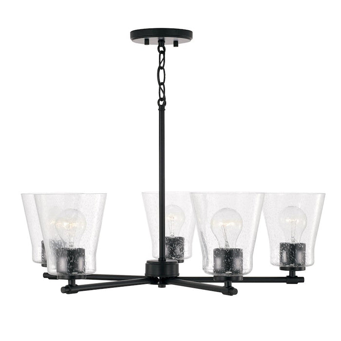 Capital Lighting Baker 5 Light Chandelier, Clear Seeded