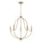 Capital Lighting Madison 5 Light Chandelier, Aged Brass - 447051AD