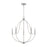 Capital Lighting Madison 5 Light Chandelier, Brushed Nickel - 447051BN