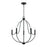 Capital Lighting Madison 5 Light Chandelier, Matte Black - 447051MB