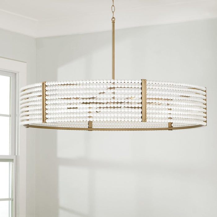 Capital Lighting Brynn 6 Light Chandelier, Aged Brass Painted