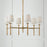 Capital Lighting Tulum 6 Light Chandelier, Brass/Natural