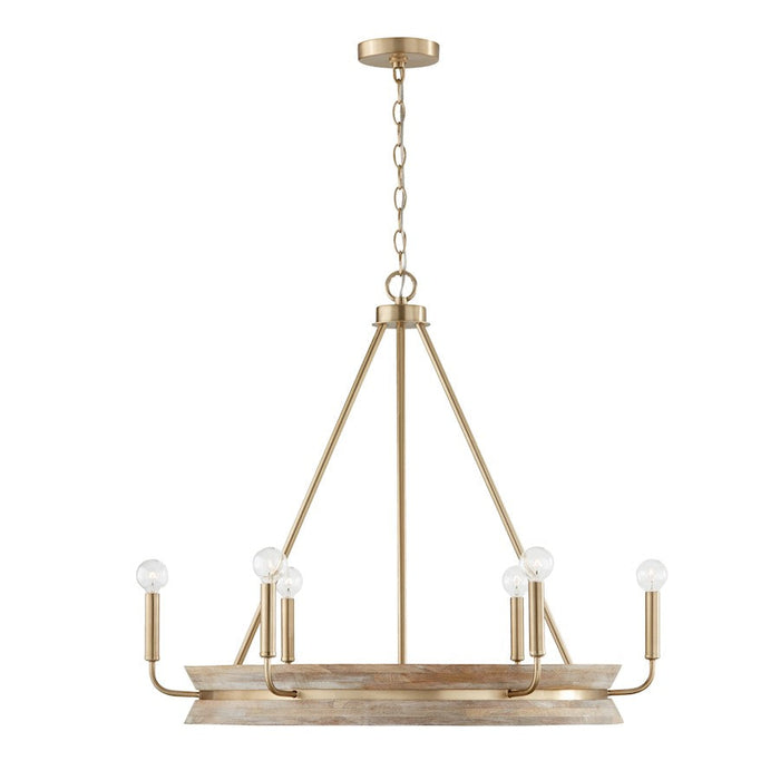 Capital Lighting Finn 6 Light Chandelier, White - 447361WS