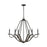 Capital Lighting Clive Large 6 Light Chandelier, Grey/Black - 447661CK