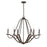 Capital Lighting Clive 6 Light Chandelier, Grey/Black