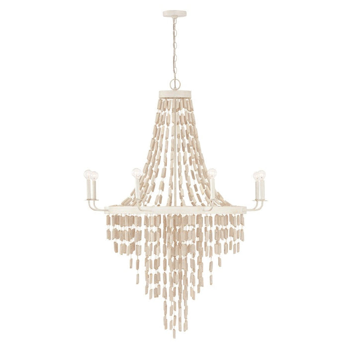 Capital Lighting Carissa 8 Light Chandelier, White - 447782OW