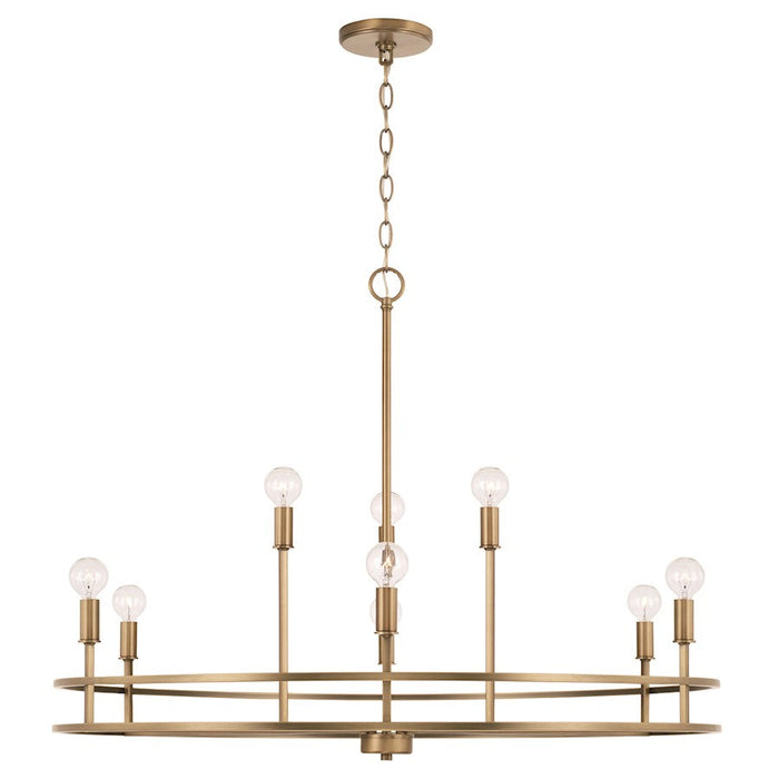 HomePlace Lighting Fuller 9 Light Chandelier, Brass - 448791AD