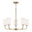 HomePlace Lighting Lawson 5 Light Chandelier, Brass/Soft White - 448851AD-542