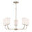 HomePlace Lighting Lawson 5 Light Chandelier, Nickel/White - 448851BN-542