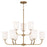 HomePlace Lighting Lawson 9 Light Chandelier, Brass/Soft White - 448891AD-542