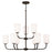 HomePlace Lighting Lawson 9 Light Chandelier, Black/Soft White - 448891MB-542