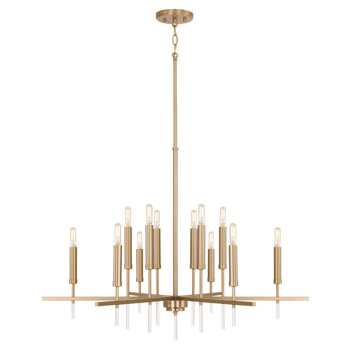 Capital Lighting Elora 12 Light Chandelier, Brass - 449301MA