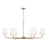 Capital Lighting Brody 6 Light Chandelier, Brass/White - 449461AD-706