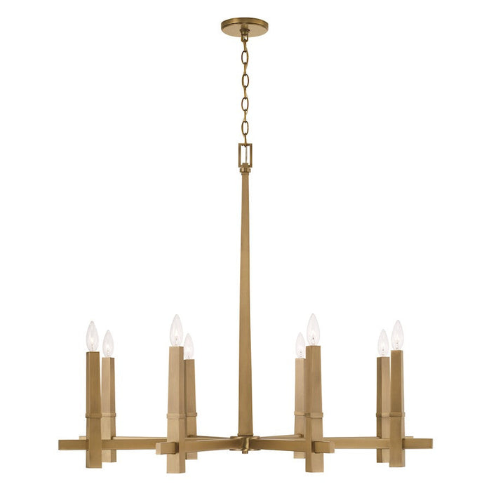 Capital Lighting Blake 8 Light Chandelier, Brass - 449681AD