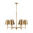 Capital Lighting Whitney 6 Light Chandelier, Brass/White - 449761AD-707