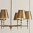 Capital Lighting Whitney Chandelier, Brass/White