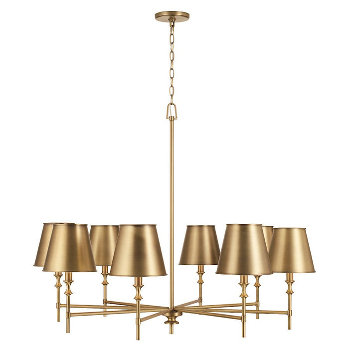 Capital Lighting Whitney Chandelier, Brass/White