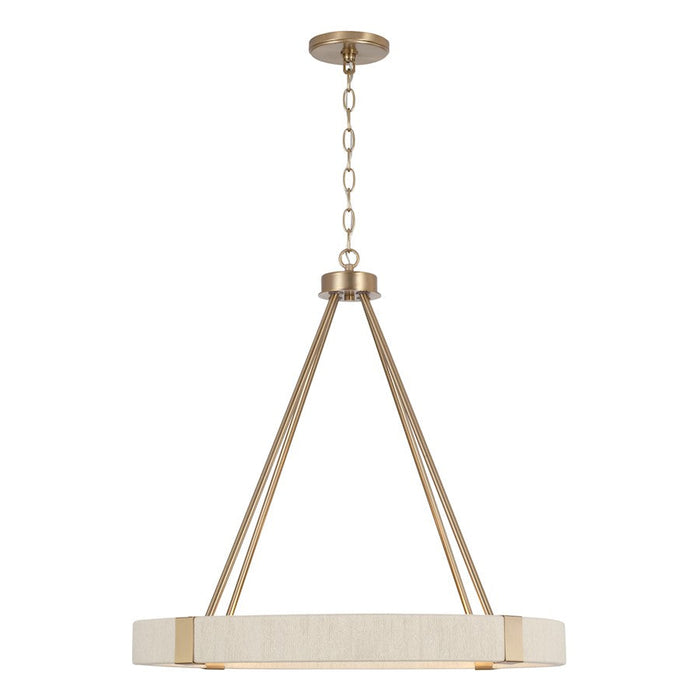 Capital Lighting Delaney 4 Light Chandelier, Brass - 449841MA