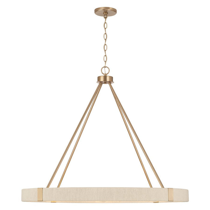 Capital Lighting Delaney 8 Light Chandelier, Brass - 449881MA